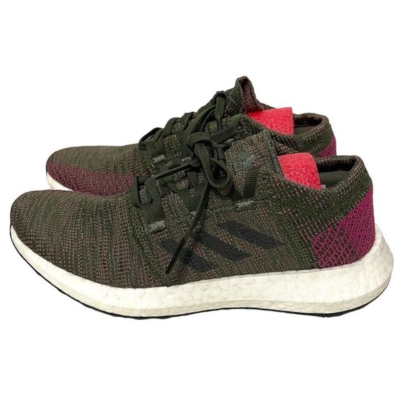 ADIDAS Women’s PureBoost Go Base Green Maroon B75668 Sneakers 7 - Picture 4 of 9